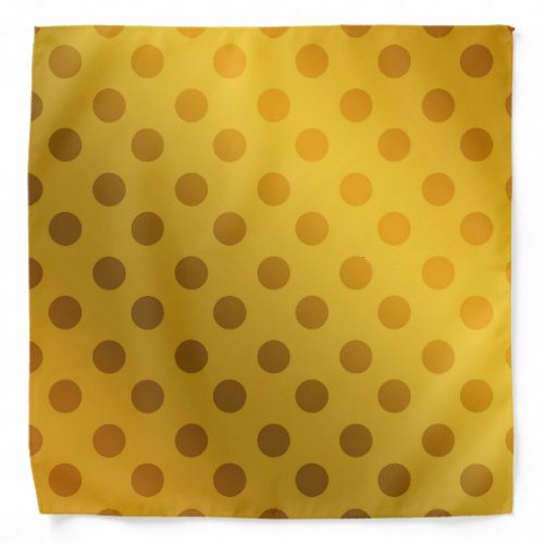 Elegant Gold Polka Dots Pattern Design Bandana