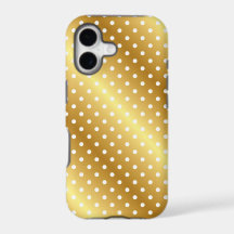 Elegant Gold Polkadot iPhone Case