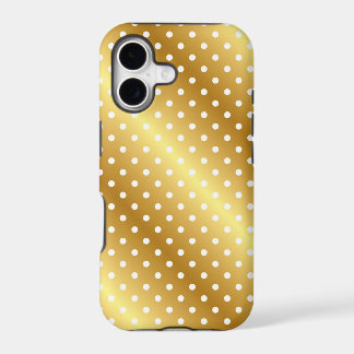 Elegant Gold Polkadot iPhone Case