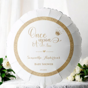 Elegant Gold Princess Once Upon A Time Baby Shower Balloon