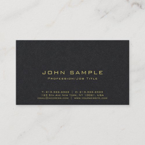 Elegant Gold Professional Premium Black Luxury Business Card