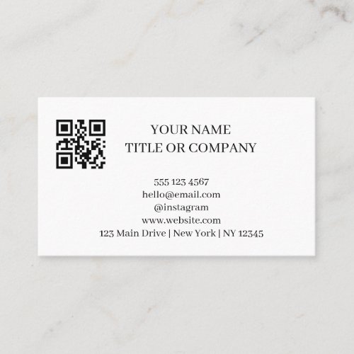 Elegant Gold professionnel QR Code Business Card