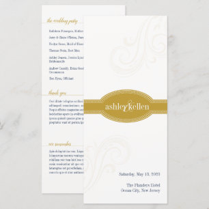 Elegant Gold Program, Caroline Wedding Collection