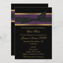Elegant Gold purple Corporate party Invitation