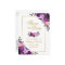 Elegant Gold Purple Violet Floral Save the Date