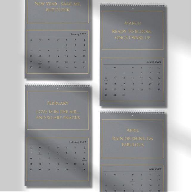 Elegant Gold Quote Calendar 2026 (Creator Uploaded)