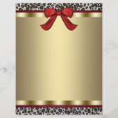 Elegant Gold Red Leopard Letterhead (Front)
