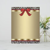 Elegant Gold Red Leopard Letterhead (Standing Front)