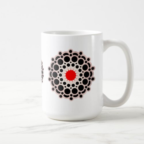 Elegant Gold Red Mandala Coffee Mug