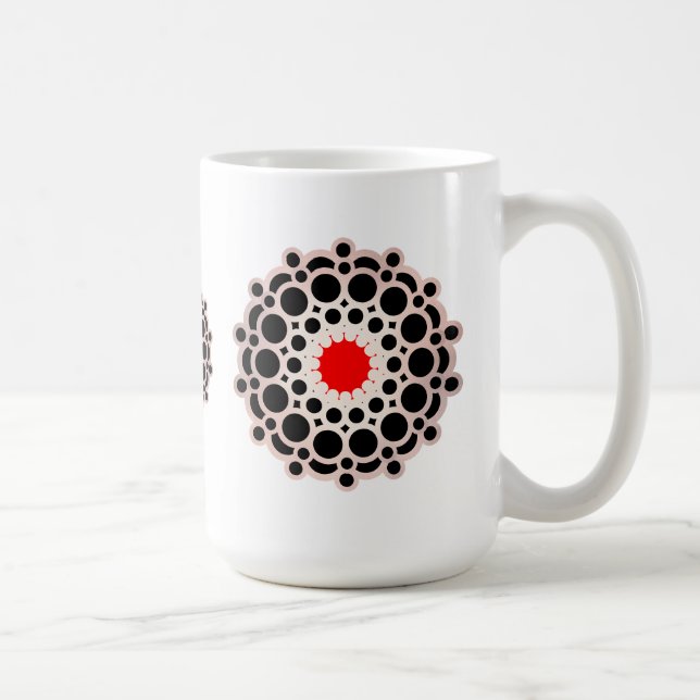 Elegant Gold Red Mandala Coffee Mug (Right)