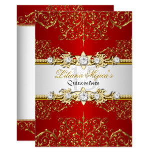 red quinceañera invitations zazzle