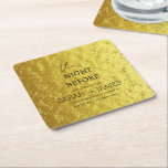 Elegant Gold Rehearsal Dinner The Night Before Square Paper Coaster<br><div class="desc">Elegant Gold Foil Rehearsal Dinner The Night Before Square Paper Coaster</div>