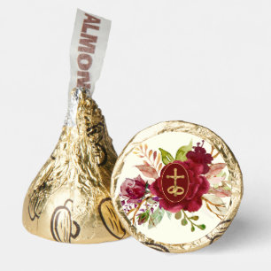 Elegant Gold Religious Catholic Wedding Hershey®'s Kisses®