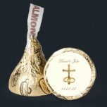 Elegant Gold Religious Catholic Wedding Rings Hershey®'s Kisses®<br><div class="desc">Featuring a beautiful traditional Catholic image of the wedding of a gold crucifix with wedding rings.</div>