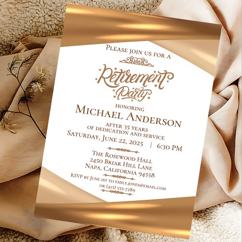 Elegant Gold Retirement Party 
