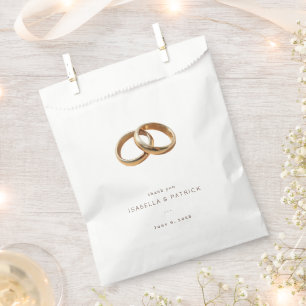 Elegant Gold Rings Favor Bag