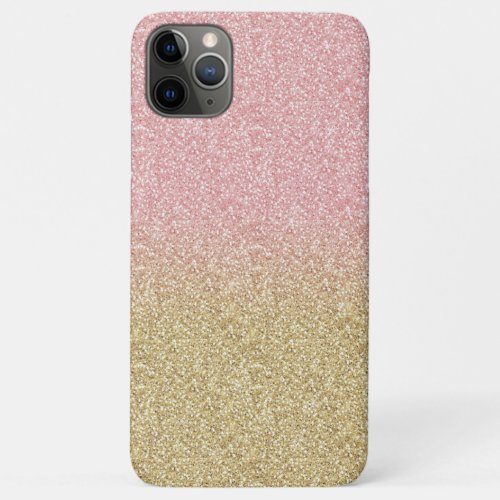 Elegant Gold  Rose Gold Glitter Sparkles Image iPhone 11 Pro Max Case