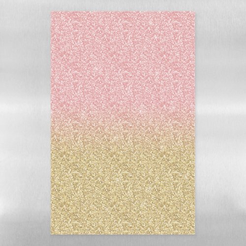 Elegant Gold  Rose Gold Glitter Sparkles Image Magnetic Dry Erase Sheet
