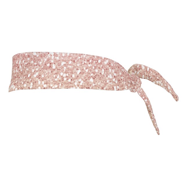 Elegant Gold & Rose Gold Glitter Sparkles Image Tie Headband (Rotate 90)