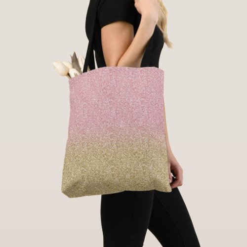 Elegant Gold  Rose Gold Glitter Sparkles Image Tote Bag