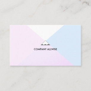 Elegant Gold Rose, Light Blue & White Business Card