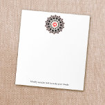 Elegant Gold Rosette Monogram Personalized Notepad<br><div class="desc">Mandala inspired Floral Rosette. For matching products feel free to contact maurareed.designs@gmail.com</div>