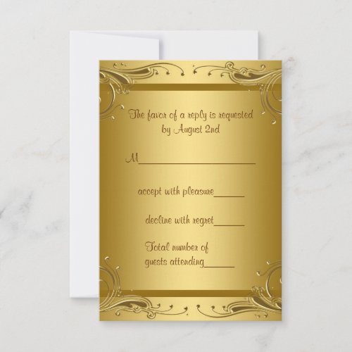Elegant Gold RSVP