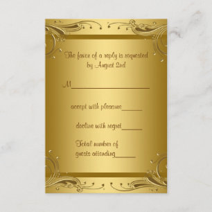 Elegant Gold RSVP Card