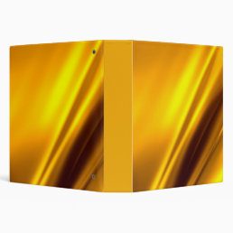 Elegant Gold Satin Faux Texture Look 3 Ring Binder