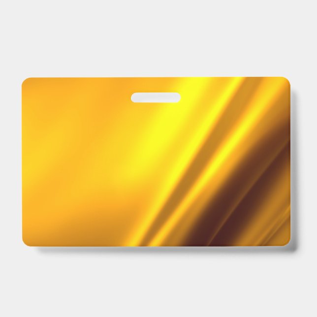 Elegant Gold Satin Faux Texture Look Badge (Front)