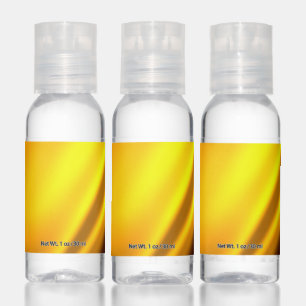 Elegant Gold Satin Faux Texture Look Hand Sanitizer