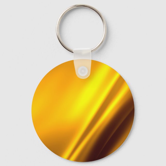 Elegant Gold Satin Faux Texture Look Keychain (Front)