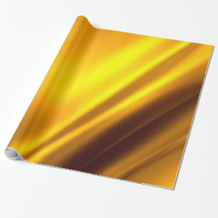 Elegant Gold Satin Faux Texture Look Wrapping Paper
