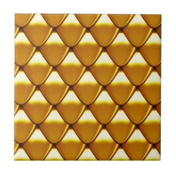 Elegant Gold Scale Pattern Tile by allpattern at Zazzle