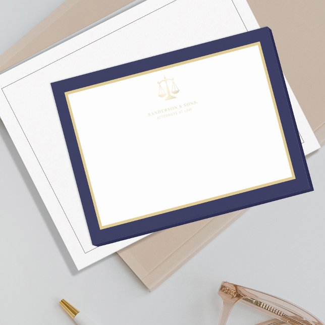 Elegant gold scales of justice logo attorney post-it notes (Creator Uploaded)