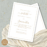 Elegant Gold Script Border 60th Birthday Party Invitation<br><div class="desc">Elegant Gold Script Border 60th Birthday Party. Available digitally or printed. A minimalist modern text design for your sixtieth which is fully customisable, with a single line border. Change the words as required and you can also change text and background colors as well as lots more if you so wish...</div>