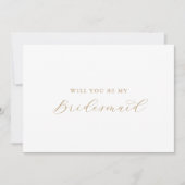 Elegant Gold Script Bridesmaid Proposal Card | Zazzle