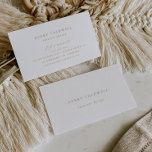 Elegant Gold Script Business Card<br><div class="desc">This elegant gold script business card is perfect for a small business owner, consultant, stylist and more! The minimalist gold and white design features fancy romantic typography with modern glam style. Customizable in any color. Keep the design minimal and classy, as is, or personalize it by adding your own graphics...</div>