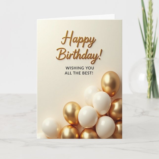 Elegant Gold Script Card (Front)