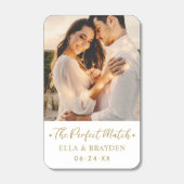 Elegant Gold Script Custom Wedding Photo Matchboxes | Zazzle