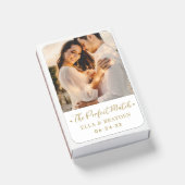 Elegant Gold Script Custom Wedding Photo Matchboxes | Zazzle