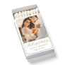 Elegant Gold Script Custom Wedding Photo Matchboxes