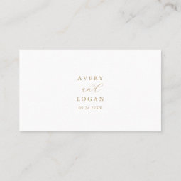 Elegant Gold Script Flat Wedding Place Card | Zazzle