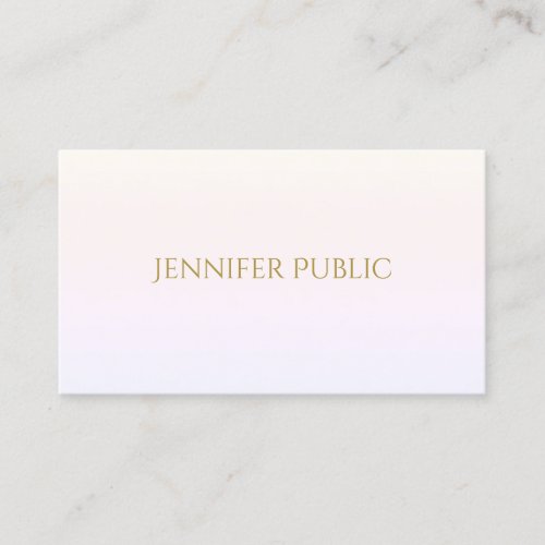 Elegant Gold Script Minimalist Trendy Plain Business Card