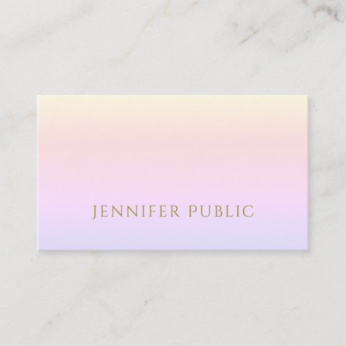 Elegant Gold Script Minimalist Trendy Plain Luxury Business Card