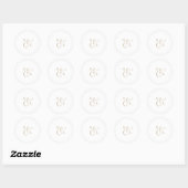 Elegant Gold Script Monogram Wedding Envelope Seal (Sheet)