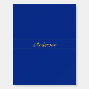 Elegant Gold Script on Navy Blue Background Foam Board