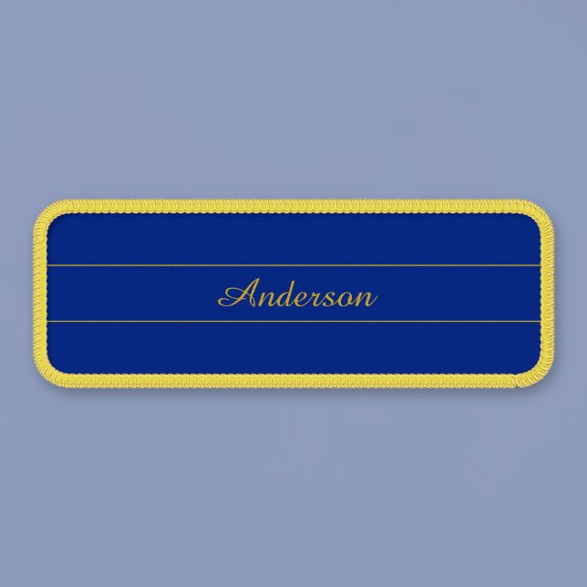 Elegant Gold Script on Navy Blue Background Patch (Creator Uploaded)