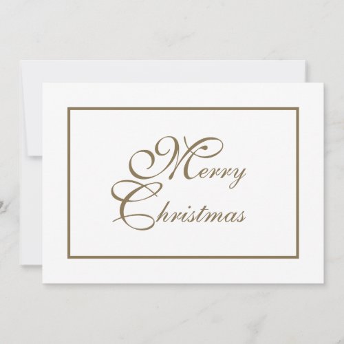 Elegant Gold Script Personalized Christmas Holiday Card