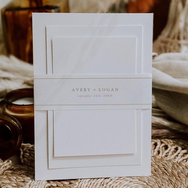 Elegant Gold Script Wedding Belly Band (Creator Uploaded)